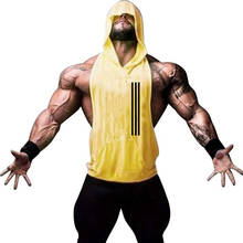 Brand Cotton Tank Top Men Fitness Bodybuilding Hooded Vest Male Sleeveless Hoody Shirts Gym Muscle Man Weightlifting Tanktops 2024 - buy cheap