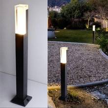 Lámpara de jardín para césped, luz LED impermeable de 12W, pilar de aluminio moderno para exteriores, patio, Villa, paisaje, césped, luz de bolardo 2024 - compra barato