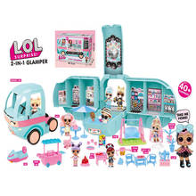 Bonecas lol surpresa originais, brinquedos glamper de ônibus 2 em 1 para brincadeiras de casa, presentes de aniversário para meninas 2024 - compre barato