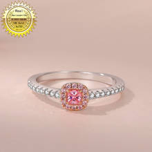 Solid 18K Gold 1ct pink Moissanite Diamond Ring D color VVS With national certificate 005 2024 - buy cheap