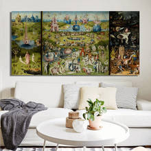 O jardim das delícias terrenas bosch hieronymus pintura a óleo sobre tela posters impressões cuadros arte da parede imagem para sala de estar 2024 - compre barato