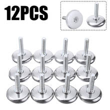 Tapas antideslizantes para patas de silla, almohadillas para pies, M6 x 25mm, pies de nivelación ajustables, tornillos para patas de muebles y armarios de mesa, 12 Uds. 2024 - compra barato