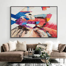 100% Hand Painted Abstract Oil Painting On Canvas Modern Abstract Colorful Wall Art Pictures For Living Room House Decoration 2024 - buy cheap
