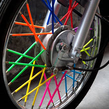 Universal Motorcycle Dirt Bike Wheel Rim Cover Spoke Skins Wrap Tubes Decor Protector 72 Pcs Red Blue Black Orange 2024 - buy cheap