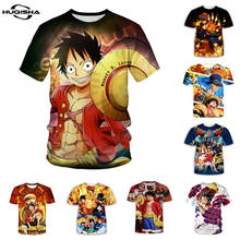 New  Anime One Piece Luffy Fashion Kids Boy Girl Children T Shirt 3D Casual Summer Men Women Cartoon Funny T-Shirt Tops Tees 2024 - buy cheap