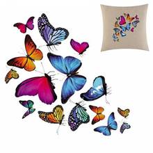 Fashion 3D Colorful Butterfly Iron On Patches For DIY Heat Transfer Clothes T-Shirt Thermal Stickers Decoration Printing 2024 - buy cheap