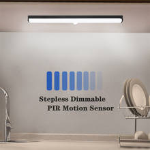 Stepless Dimmable PIR Motion Sensor LED Night Light Rechargeable Warm/Cold Light Magnet Touch Switch Sensor LED Cabinet Lighting 2024 - buy cheap