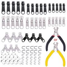 85Pcs/set Zipper Repair Kit Sewing Jacket Slider Install Plier Metal Lock Pull Replacement Head Garment Accessories  2024 - compre barato