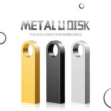 Unidad flash usb, pendrive de 64GB, 32GB, 16GB, 8GB y 4GB, resistente al agua, metal plateado, disco u, regalo 2024 - compra barato