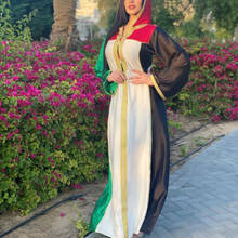 Женское Фланелевое платье Дубай, арабское, мусульманское, абайя, новинка сезона осень-зима 2020, марокканский кафтан с капюшоном, турецкий исламский халат Jalabiya 2024 - купить недорого