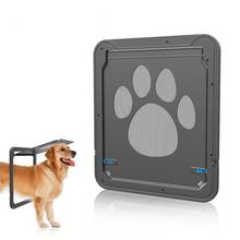 4-Way Lockable Plastic Pet Big Dog Cat Door for Screen Window Safety Flap Gates Pet Tunnel Dog Fence Pet Door Easy Install 2024 - buy cheap