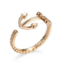 Anillo de anclaje ajustable para mujer, joyería de amor para niña, anillos de boda chapados en oro para fiesta, joyería de alta calidad 2024 - compra barato