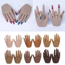 1PCS Silicone Nail Art Training Hand Fake Natural Nail Manicure Tool Practice Model Display Finger Flexible Finger Adjustment 2024 - buy cheap