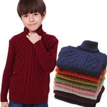 Children's Turtleneck Sweater 2020 Autumn Winter Kids Knitted Pullover Sweaters For Baby Boys Girls 90-160 CM Toddler Clothing 2024 - buy cheap
