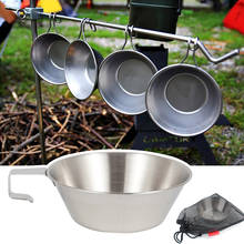 Outdoor Stainless Steel Bowl Portable Cookware Travel Camping Cup Condiment Sauce Cup Hiking Tools 2024 - buy cheap