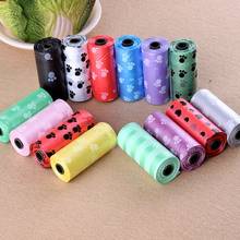 1Rolls/15 Pcs Useful Pet Dog Waste Poop Bag With Printing Doggy Bag Pick Up Pooper Bags Pet Supplies 2024 - buy cheap