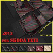 Car floor mats for Skoda Yeti 2013 Custom auto foot Pads automobile carpet cover 2024 - buy cheap