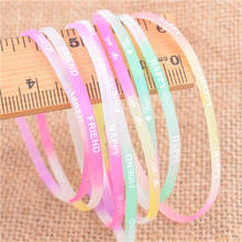 Pulsera de silicona con dijes para niñas y niños, 1 unidad/Kawaii, recuerdo de fiesta de mascotas, llavero con luz 2024 - compra barato