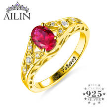 AILIN-anillo personalizado de circonia cúbica para mujer, joyería con grabado interior, Plata de Ley 2020, boda, Navidad, 925 2024 - compra barato