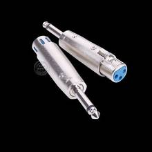 6.5 male to Cannon XLR female Mono adapter silver for microphone, audio equipment 2024 - compre barato
