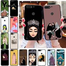 Yinuoda cartoon hijab aesthetic muslim Girl malah Phone Case for Huawei Honor 8A 8X 9 10 20 Lite 7A 5A 7C 10i 9X pro Play 8C 2024 - buy cheap