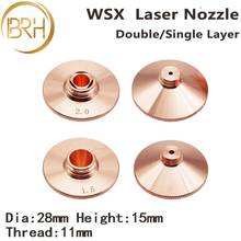 BRH10pcs/lot WSX New Laser Nozzles WPCT Double/Single Layer Dia.28 H15 M11 WSX Fiber Laser Head Parts Factory Sales 2024 - buy cheap