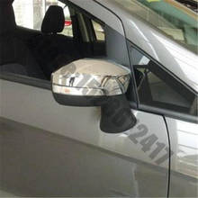 Capa de retrovisor para carro ford kuga ecosport 2014-2019, acabamento cromado, espelho retrovisor, decoração, estilo abs 2024 - compre barato