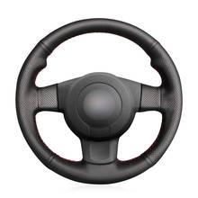 Hand-stitched Black Genuine Leather Car Steering Wheel Cover for Seat Leon FR|Cupra (MK2 1P) Ibiza FR (6L) 2005 2006-2009 2024 - buy cheap