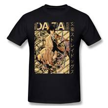 Dazai osamu vintage bungou cães vadios t camisa streetwear oversized algodão crewneck personalizado t camisa tees harajuku 2024 - compre barato