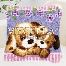 3D Segment Embroidery Pillow Latch Hook Animal Dogs Series DIY Wool Latch Hook Rug Kits Handcraft Carpet Embroidery Supplies 2024 - buy cheap
