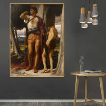 Citon Canvas Art Oil Painting Frederic Leighton《Jonathan's Token to David》Art Poster Picture Modern Wall Decor Home Decoration 2024 - buy cheap