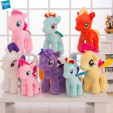 Hasbro-caballo de peluche de dibujos animados para niña, modelos originales de My Little Pony, 20cm, juguetes de Anime, Peluches 2024 - compra barato