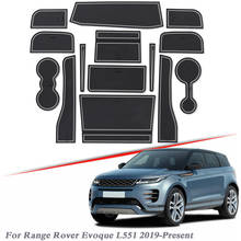 14pcs Car Styling For Range Rover Evoque L551 2019-Present Latex Gate slot pad Interior Door Groove Mat Non-slip dust Accessory 2024 - buy cheap