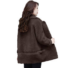 Abrigo de lana de cordero para mujer, chaquetas informales con temperamento, abrigos de lana de piel de cordero, 87c, 2021 2024 - compra barato
