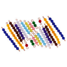 Montessori Beads Bar Kids 1-9 Counting Learning Training Toy 18pcs Best 2024 - buy cheap