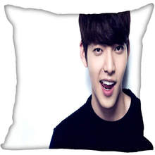 Custom Kpop Kim Woo Bin Printed Square silk Pillowcases 40x40 45x45 50x50 60x60 two Sides Satin Pillowcase Custom Logo 2024 - buy cheap