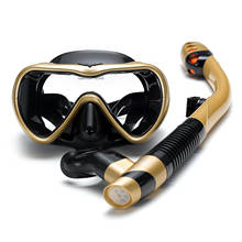 Профессиональная маска для подводного плавания, силиконовая маска для подводного плавания, противотуманная маска для дайвинга, маска для подводного плавания с полностью сухими трубками, оборудование для подводного плавания 2024 - купить недорого