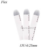 Kit 200 Laminas Tebori Microblading flex 15u Pontas  0,25MM REGULAR Microblading Needles Manual Eyebrow Blades 2024 - buy cheap