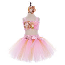 3pcs Set Baby Girls Cake Smash Outfit Gorgeous Pink Gold Newborn First Birthday Pageant Tutu Set Toddler Party Photo Shoot Dress 2024 - buy cheap