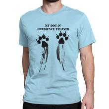 Vintage Dog Is Obedience Trained T-Shirt Men O Neck Pure Cotton T Shirt Malinois Belgian Short Sleeve Tees 4XL 5XL 6XL Tops 2024 - buy cheap