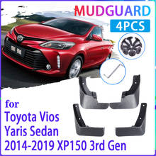 Car Mud Flaps for Toyota Vios Yaris Sedan 2014~2019 XP150 2015 2016  Mudguard Splash Guard Fender Mudflaps Auto Accessories 2024 - buy cheap
