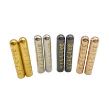 Weiou-Juego de agujetas de Metal sin costuras, 3,8x22mm, plateado, dorado, Negro, Rosa, dorado, con letras japonesas, brillante, para cordones, 4 Uds./1Set 2024 - compra barato