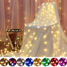 Battery Power LED Ball Garland Lights Fairy String Waterproof Outdoor Lamp Christmas Holiday Wedding Party Lights Decoration 2024 - buy cheap