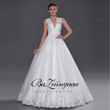 BAZIIINGAAA 2020 New Luxury  Wedding Dress lace beaded plus size wedding dress accept tailor-made 2024 - buy cheap