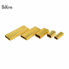 BoYuTe (100 Pieces/Lot) 8 Sizes Metal Brass Square Flat Tube Beads Diy Accessories Parts for Jewelry Making 2024 - buy cheap