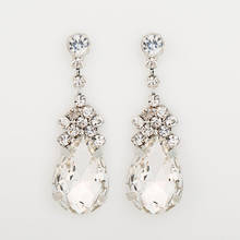 New Arrival Elegant Crystal Rhinestone Water Drop Dangle Earrings Luxury Fashion Jewelry Women Girl Gifts Party Bridal Wedding 2024 - buy cheap