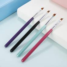 ELECOOL 1 шт., кисть для ногтей с белой ручкой, ручка для рисования, ручка для наращивания, кисть для дизайна ногтей, УФ-Гель-лак, кисти для маникюра 2024 - купить недорого