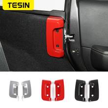 TESIN Car Rear Door Lock Buckle Decoration Cover Stickers For Jeep Wrangler JL 2018 2019 2020 2021 2022 Interior Accessories 2024 - buy cheap