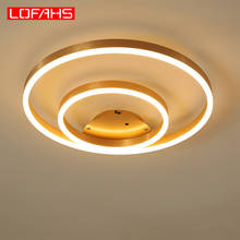 LOFAHS Modern LED Minimalist Chandelier Brushed Golden Aluminum Body Lamps Decorative Fixture Lighting Luxury Home Lights 2024 - buy cheap