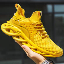 New Men Running Shoes Brand Sneakers Breathable Comfortable Sports Shoes Yellow Black White Sneaker Fashion Summer Man Shoes 2024 - buy cheap